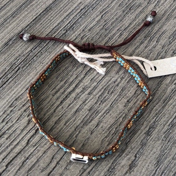 New Auth Chan Luu Turquoise Gold Mix Seed Bead Pul - Picture 3 of 4